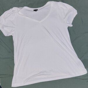 Torrid Ribbed White Tee